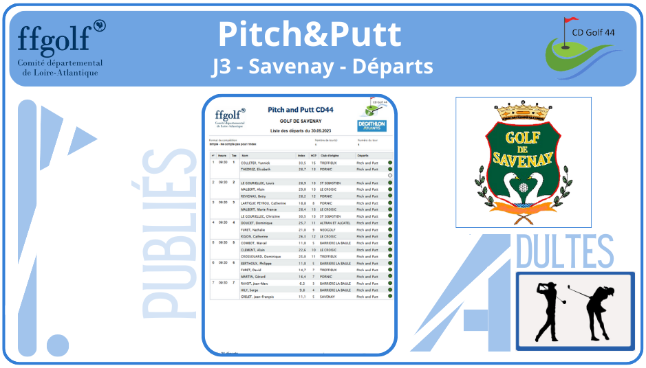 Pitch & Putt - J3 - Départs